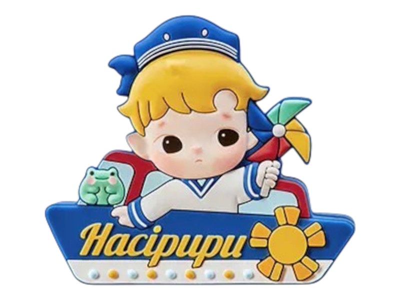 Pop Mart Hacipupu Rolling Time Machine Series Little Voyager Fridge Magnet Silicone Clip