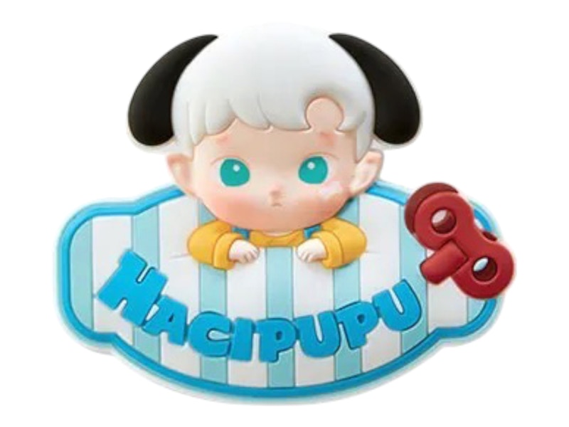Pop Mart Hacipupu Rolling Time Machine Series Wind-Up Dog Fridge Magnet Silicone Clip