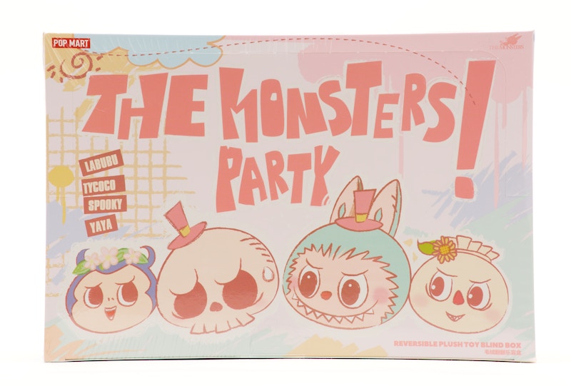 Pop Mart Labubu The Monsters Party Series Reversible Plush Doll Sealed Case (6 Blind Box)