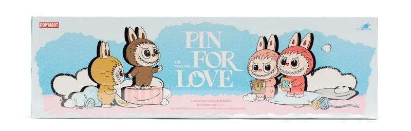 Pop Mart Labubu The Monsters Pin for Love Series Vinyl Plush Pendant (N-Z) Unsealed Case (14 Blind Box)