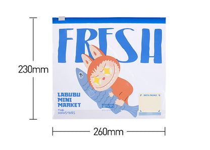 Pop Mart Labubu The Monsters Wacky Mart Series Food Sealing Bag Size Medium (20 per Box)