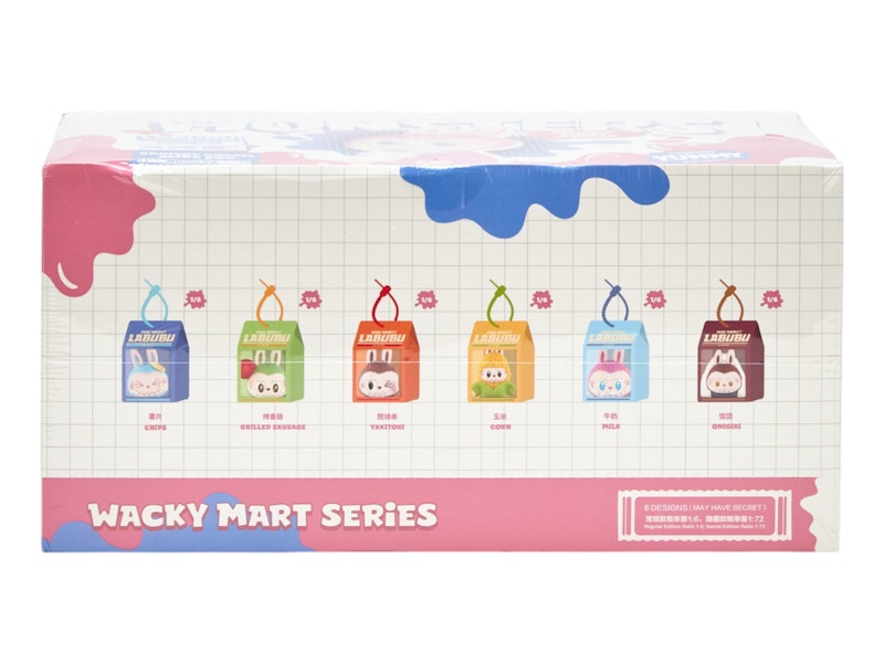 Pop Mart Labubu The Monsters Wacky Mart Series Squishy Charm Sealed Case (6 Blind Box)