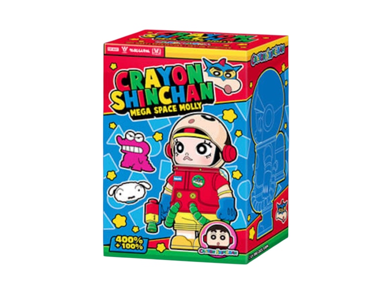 Pop Mart Mega Space Molly Crayon Shinchan Blind Box 100% & 400% Set