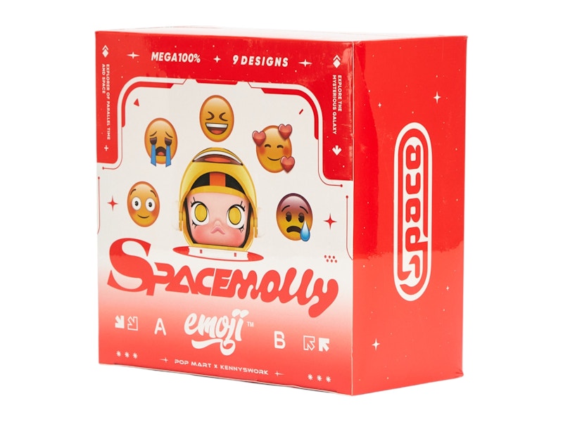 Pop Mart Mega Space Molly x emoji Series 100%  Sealed Case (9 Blind Box)