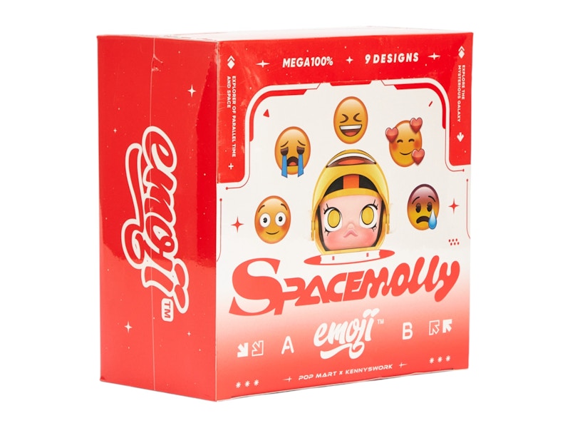 Pop Mart Mega Space Molly x emoji Series 100%  Sealed Case (9 Blind Box)