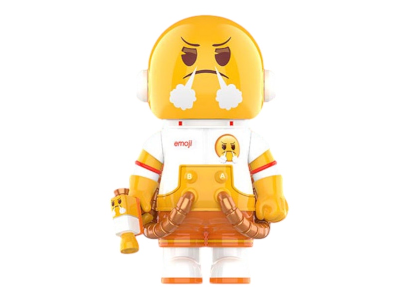 Pop Mart Mega Space Molly x emoji Series Pissed Off 100%