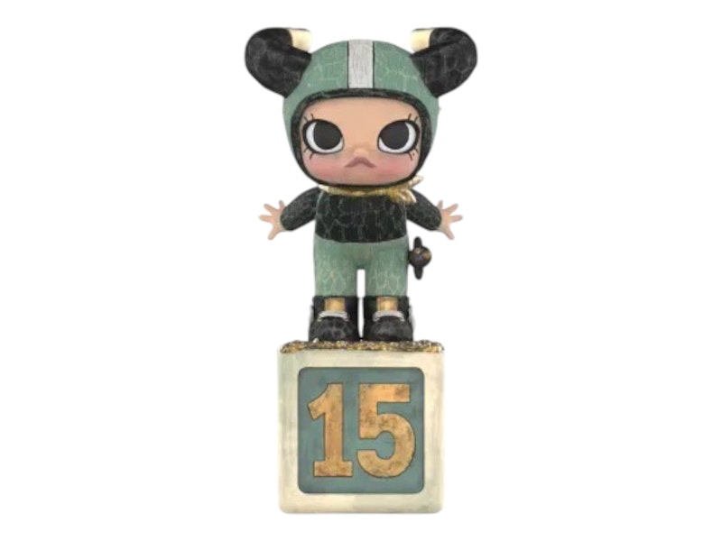 Pop Mart Molly Anniversary Statues Classical Retro 2 Series Tong Niu Fei Tian (Golden Ver.) Figure