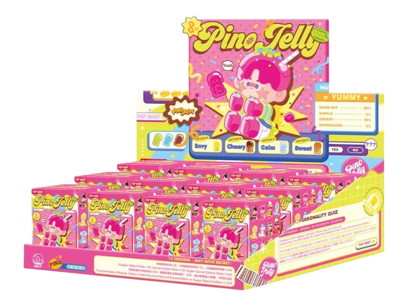 Pop Mart PINO JELLY Taste ＆ Personality Quiz Series Figures Sealed Case (12 Blind Box)