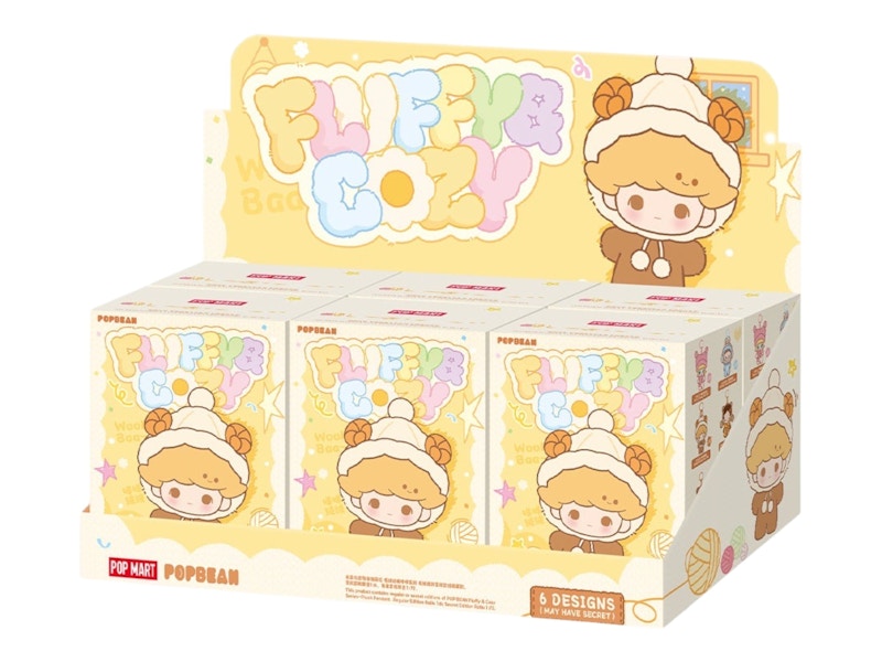 Pop Mart POP BEAN Fluffy & Cozy Series Plush Pendant Sealed Case (6 Blind Box)
