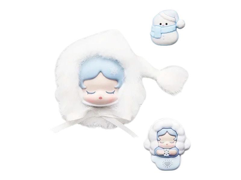 Pop Mart POP BEAN Fluffy & Cozy Series SKULLPANDA Fuzzy Snowman Secret Edition Decorative Charm