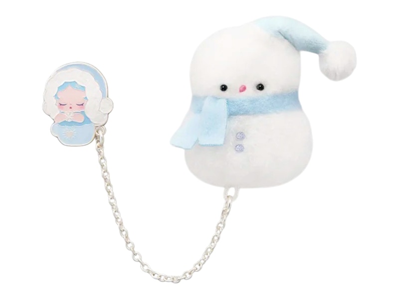 Pop Mart POP BEAN Fluffy & Cozy Series SKULLPANDA Fuzzy Snowman Secret Edition Fridge Magnet