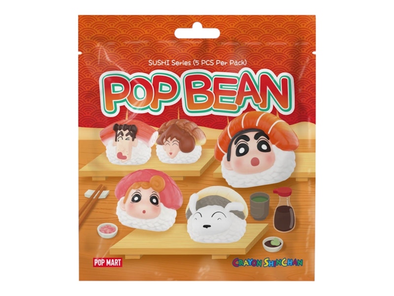 Pop Mart Pop Bean Crayon Shinchan Sushi Series Single Pack Single Blind Box