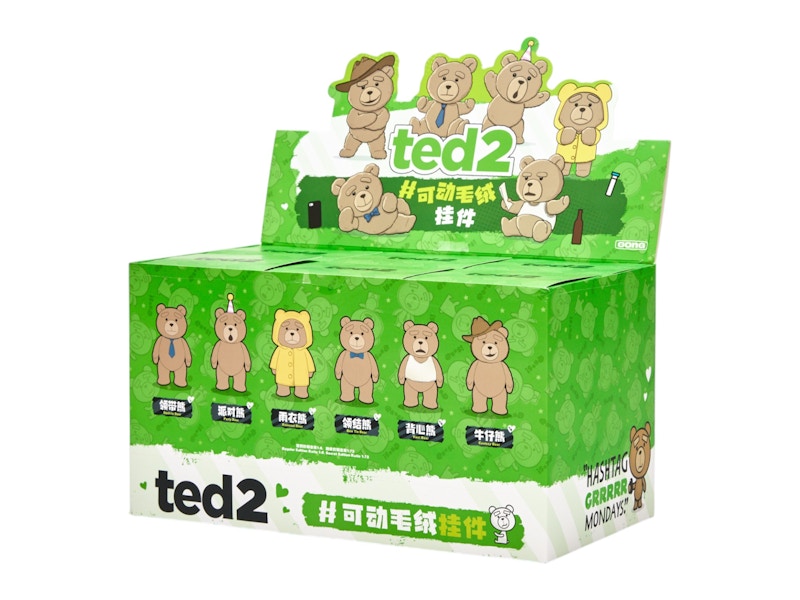 Pop Mart Pop Mart Ted2 Teddy Bear Action Plush Pendant Series Sealed Case (6 Blind Box)