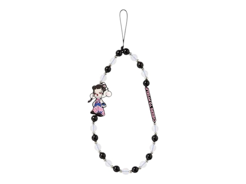Pop Mart SKULLPANDA Cheers to Myself Series Black & White Phone Charm