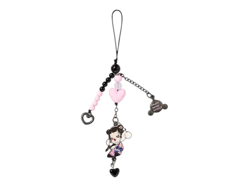 Pop Mart SKULLPANDA Cheers to Myself Series Peach Heart Phone Charm