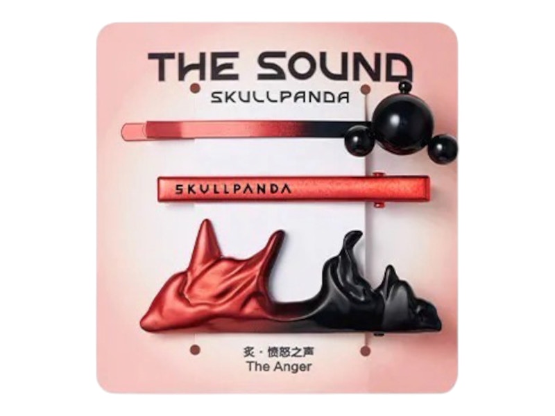 Pop Mart SKULLPANDA The Sound Series The Anger Hairpin Combination