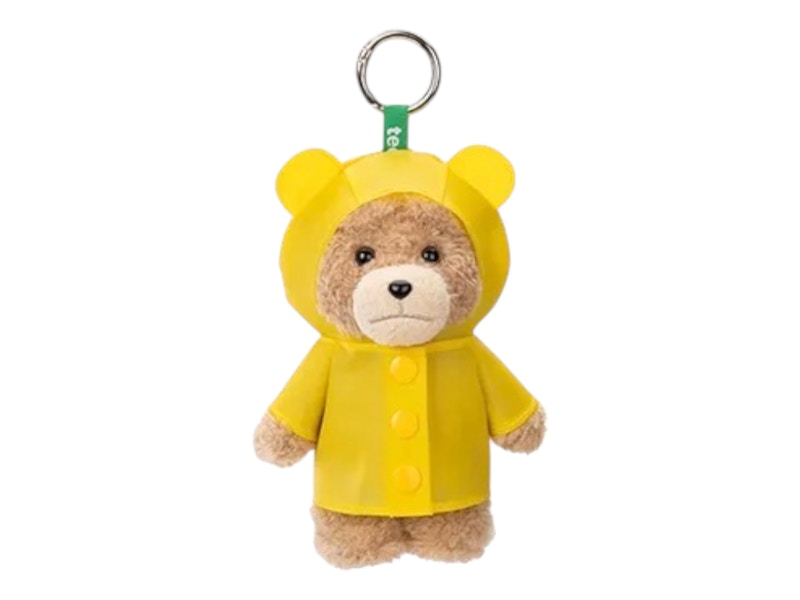 Pop Mart Ted2 Teddy Bear Action Series Raincoat Bear Plush Pendant