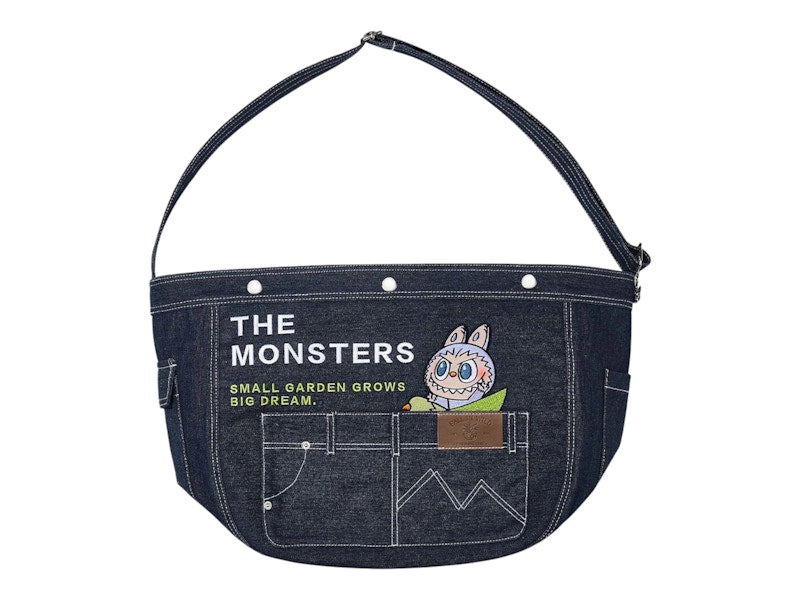 Pop Mart The Monsters Fall In Wild Series Denim Messenger Bag