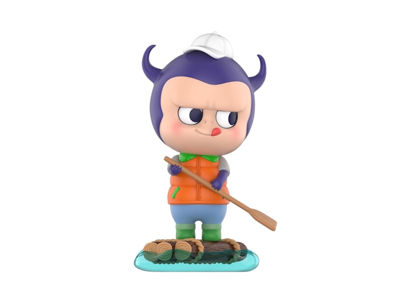 Pop Mart The Monsters Labubu Camping Series Wooden Raft Figure
