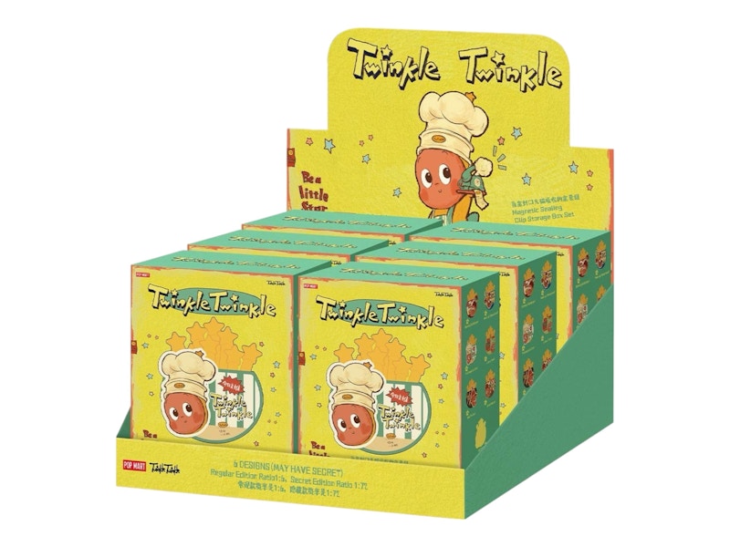 Pop Mart Twinkle Twinkle Be a Little Star Series Magnetic Sealing Clip Storage Box Set Sealed Case (6 Blind Box)