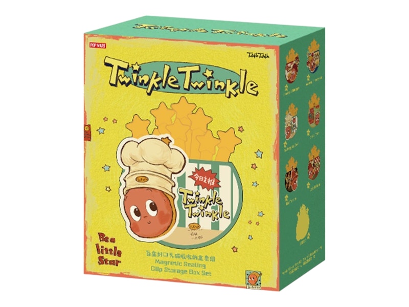 Pop Mart Twinkle Twinkle Be a Little Star Series Magnetic Sealing Clip Storage Box Set Single Blind Box