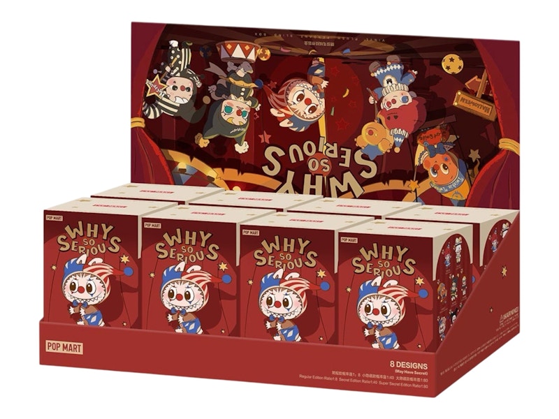 Pop Mart WHY SO SERIOUS Series Vinyl Plush Pendant Unsealed Case (8 Blind Boxes)