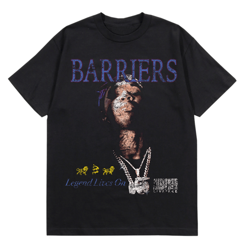 Pop Smoke Barriers Legend Lives On T-shirt Black