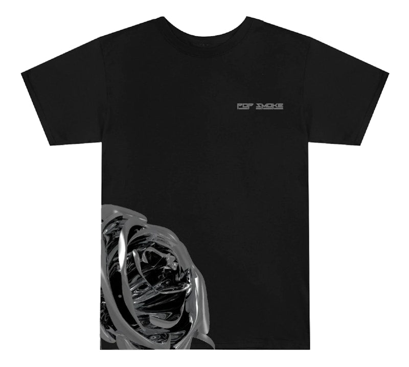 Pop Smoke Rose T-shirt Black