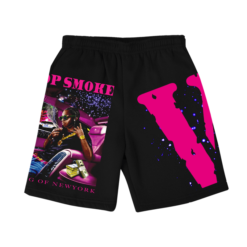 Pop Smoke x Vlone King Of NY Shorts Black