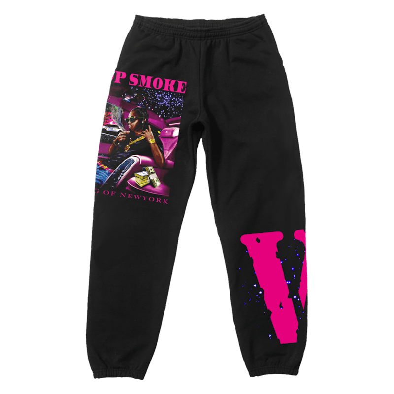 Pop Smoke x Vlone King Of NY Sweatpants Black