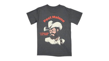 Post Malone F-1 Trillion Outlaw Tour Tee Charcoal