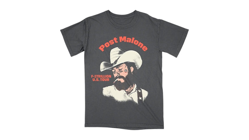 Post Malone F-1 Trillion Outlaw Tour Tee Charcoal