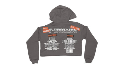 Post Malone F-1 Trillion Tour Crop Hoodie Charcoal