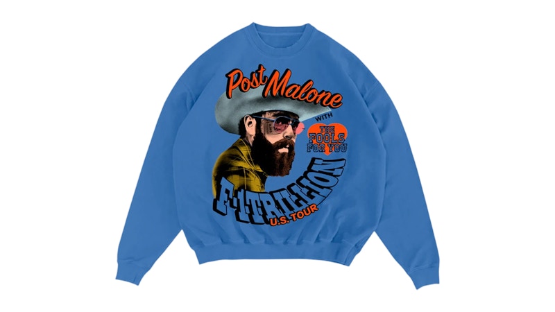 Post Malone F-1 Trillion With Fools Crewneck Blue