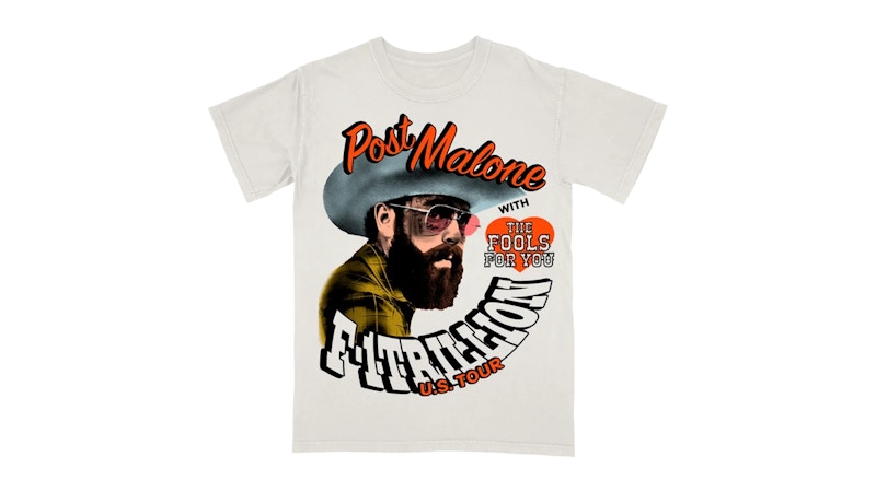 Post Malone F-1 Trillion With Fools Tour Tee White