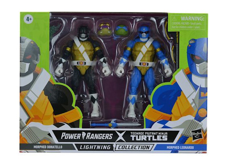 Power Rangers x Teenage Mutant Ninja Turtles Lightning Collection Donatello Black and Leonardo Blue Action Figures