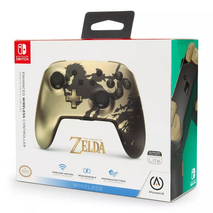 PowerA Nintendo Switch Legends of Zelda Wireless Controller Gold Rider
