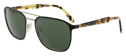 Prada Aviator Sunglasses Black/Green (0PR 75VS 5240B256)