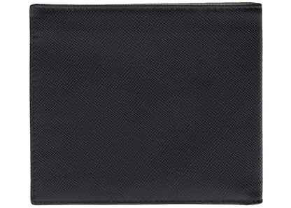 Prada Bi-Fold Wallet Saffiano Leather Nero/Baltico