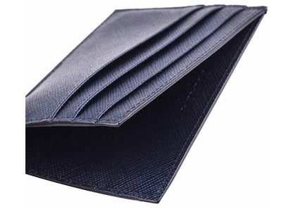 Prada Bifold Card Case (6 Card Slot) Saffiano Leather Navy