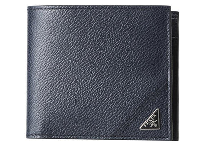 Prada Bifold Wallet (4 Card Slot) Saffiano Leather Navy