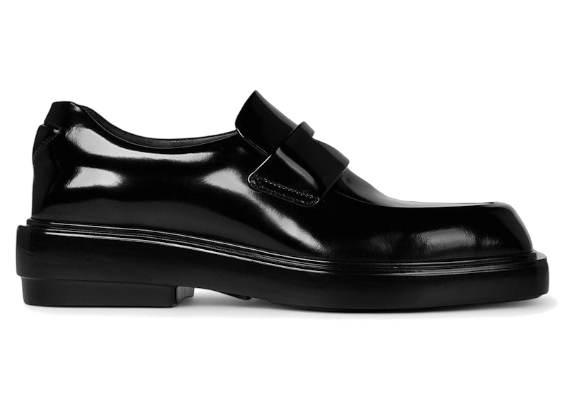 Prada Brushed Leather Loafers Black (Women's)