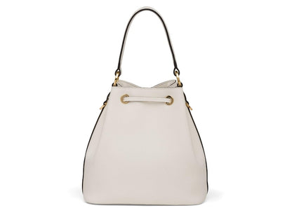 Prada Bucket Bag Saffiano Leather Gold-tone White