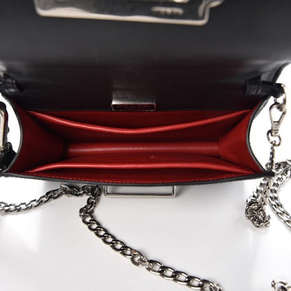 Prada Cahier Convertible Chain Wristlet Black