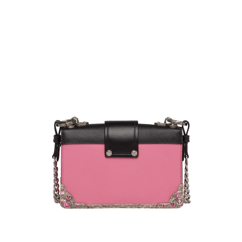 Prada Cahier Crystal Chain Pink