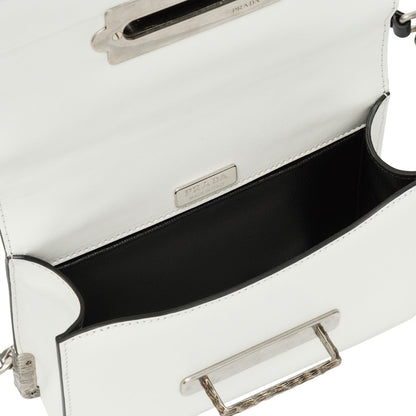 Prada Cahier Crystal Chain White