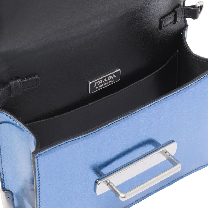 Prada Cahier Metallic Chain Blue