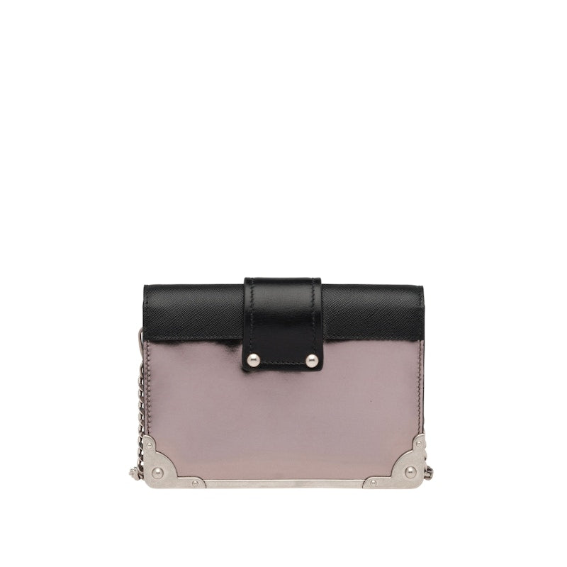 Prada Cahier Metallic Chain Light Pink