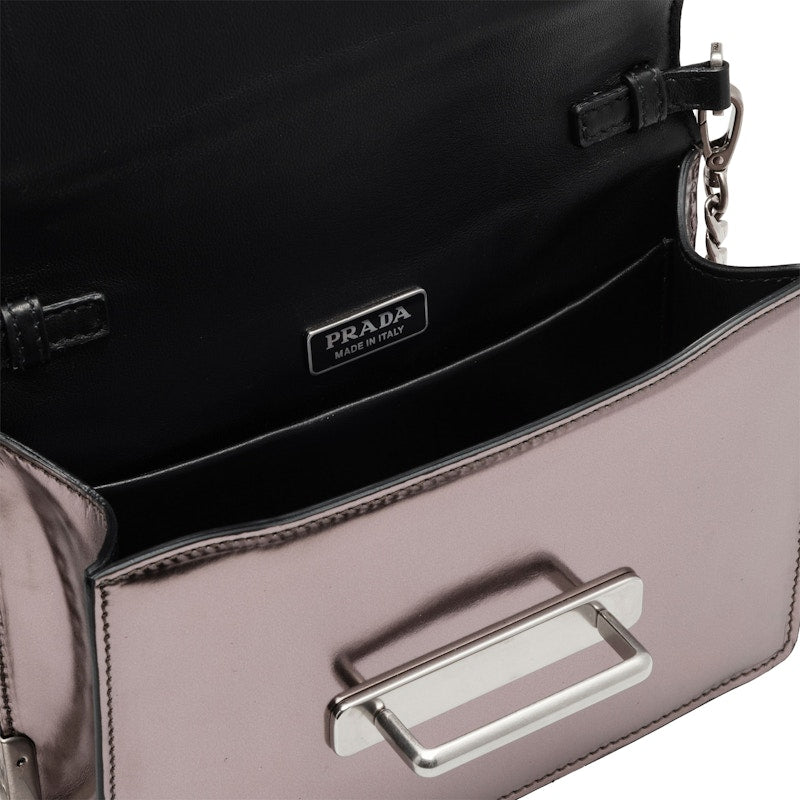 Prada Cahier Metallic Chain Light Pink