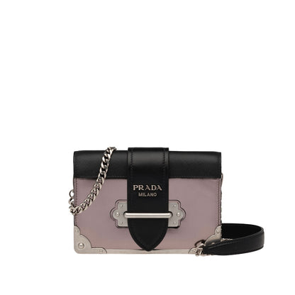 Prada Cahier Metallic Chain Light Pink
